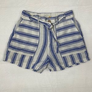 C&C California 100% Linen Shorts Striped sz Small